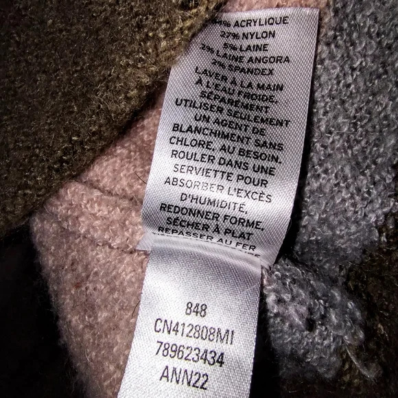 Caslon Women's Multicolor Striped Open Cardigan Sz Medium Nordstrom Wool Mohair - Picture 6 of 8